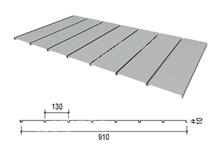 YX10-130-<strong>910型彩鋼壓型板</strong>